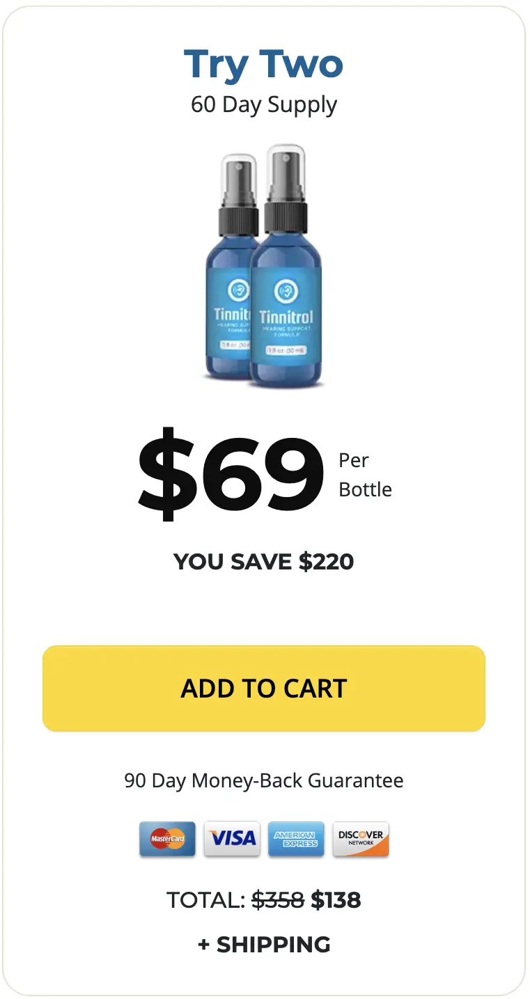 Tinnitrol 1 bottle 30-day supply — $69