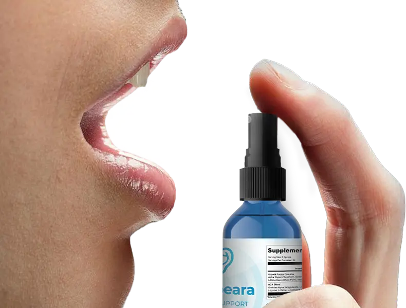 Woman using Tinnitrol natural tinnitus supplement